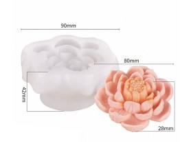 Molde silicona flor loto abierta grande